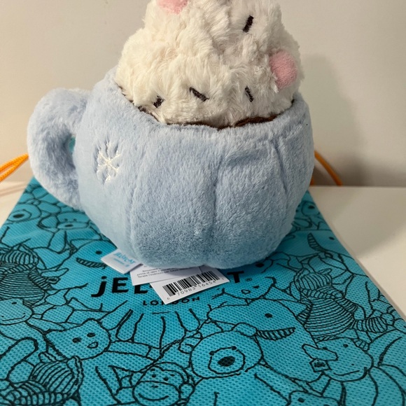 Jellycat Authentic Amuseable Hot Chocolate With Marshmallows & Bag NWT - Picture 4 of 4